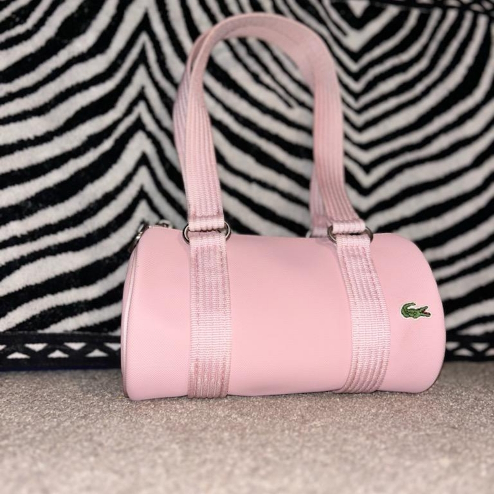 Lacoste small barrel bag/purse in pink